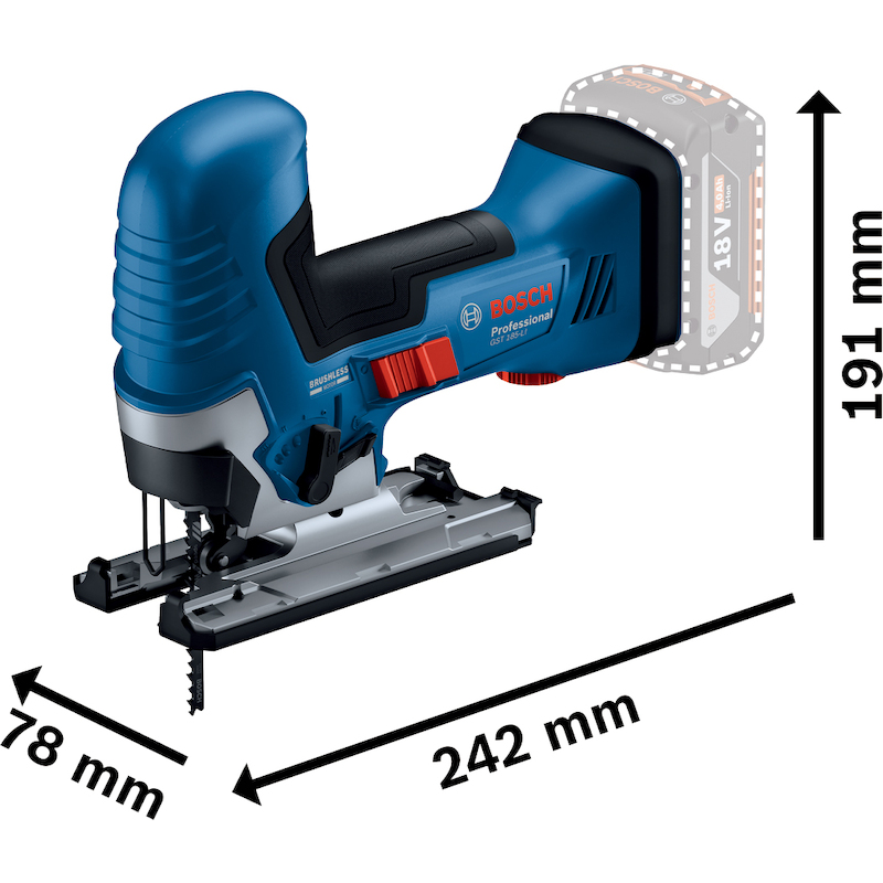ACCUDECOUPEERZAAG 18V/BODY  GST 18V-125 S (L-BOXX)