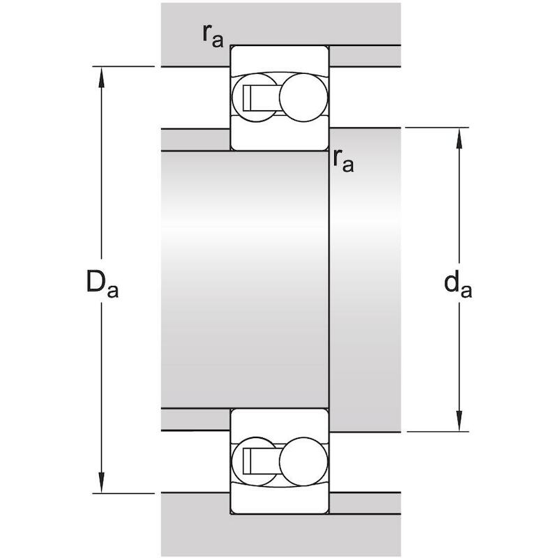 TWEERIJIGE ZICH INSTELLENDE KOGELLAGER - SKF 2307EKTN9/C3