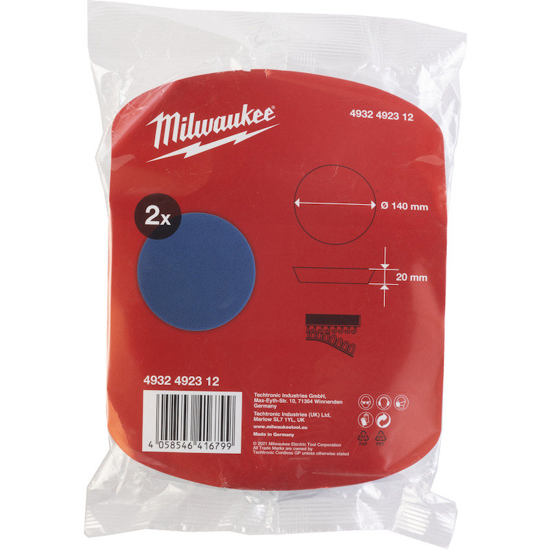 POLIJSTSPONS BLAUW ULTRA-F. 4932492318 (2ST) MILWA