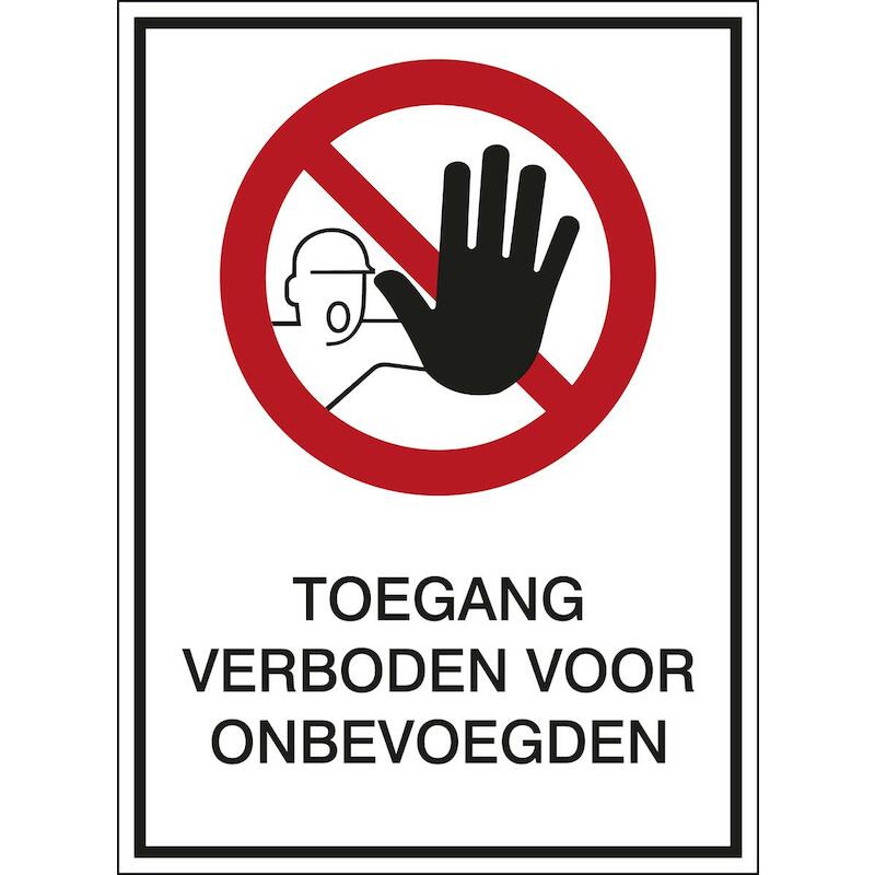 PICTOGRAM - BRADY PIC 209N - VERBODEN TOEGANG VOORONBEVOEGDEN 297X210 MM ( )