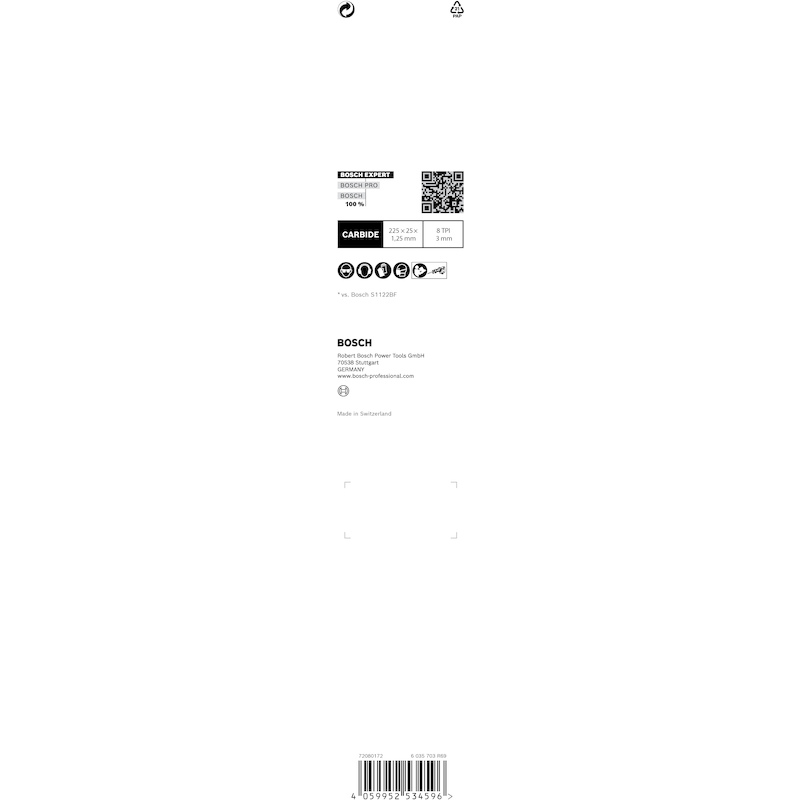 RECIPROZAAGBL.S1155CHC MET. 2608900369  (3ST)BOSCH