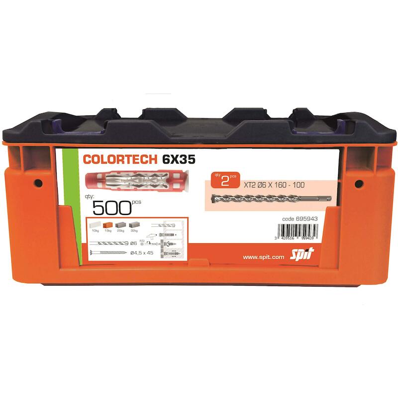 ACTION CHEVILLE 6X35 (500PC)COLOR TECH +2 FORETS