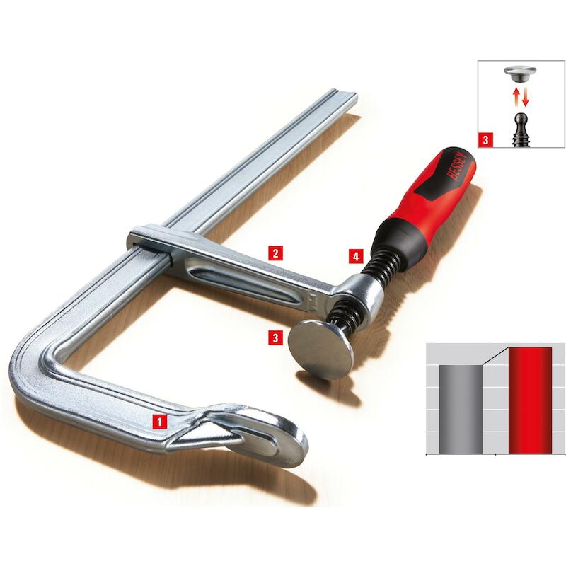 PRESSE À VIS ACIER 100X50   GZ10-2K     (2C)BESSEY