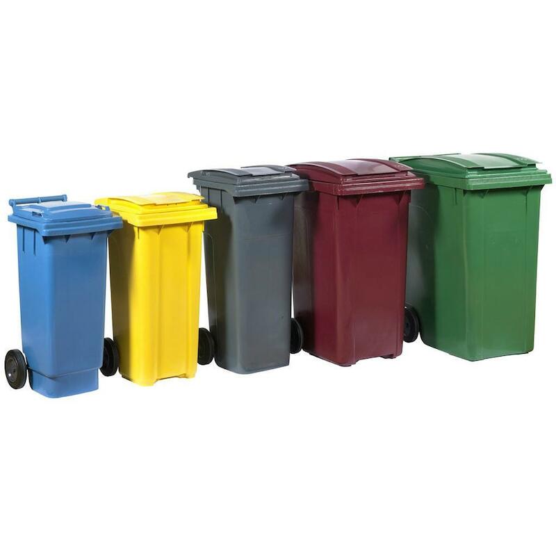 VUILNISBAK - PLASTI-BAC 810120 - HIGH DENSITY POLYETHYLEEN 120 L BLAUW