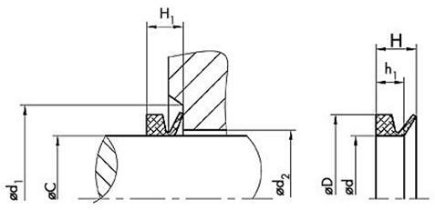 V-RING - VA - NBR 60 55