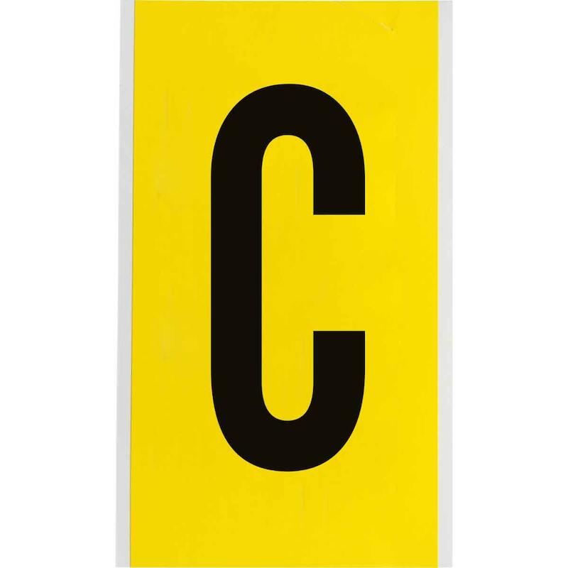 LETTER - BRADY 034713 - 'C' ZWART OP GEEL 127X228MM (25 EA)