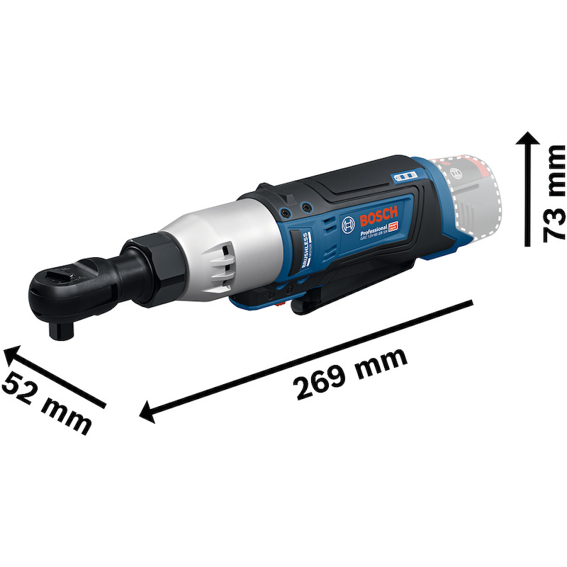 ACCURATELSLEUTEL 12V/BODY   GRC 12V-60 3/8 SN  BOS