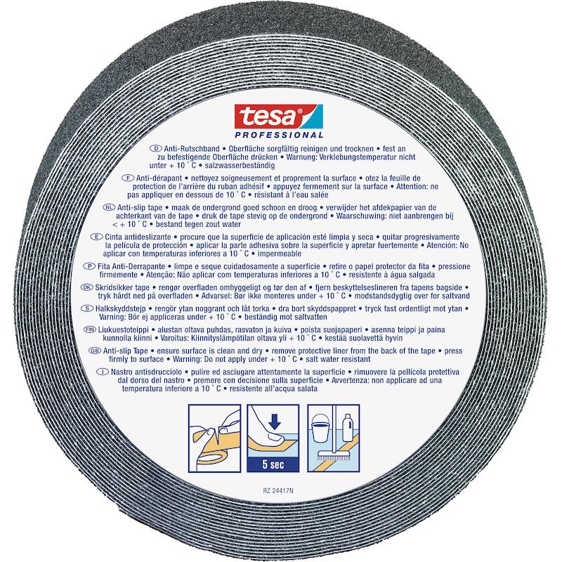 RUBAN ADH.ANTI-SLIP NOIR    60950 100MM X 15M TESA