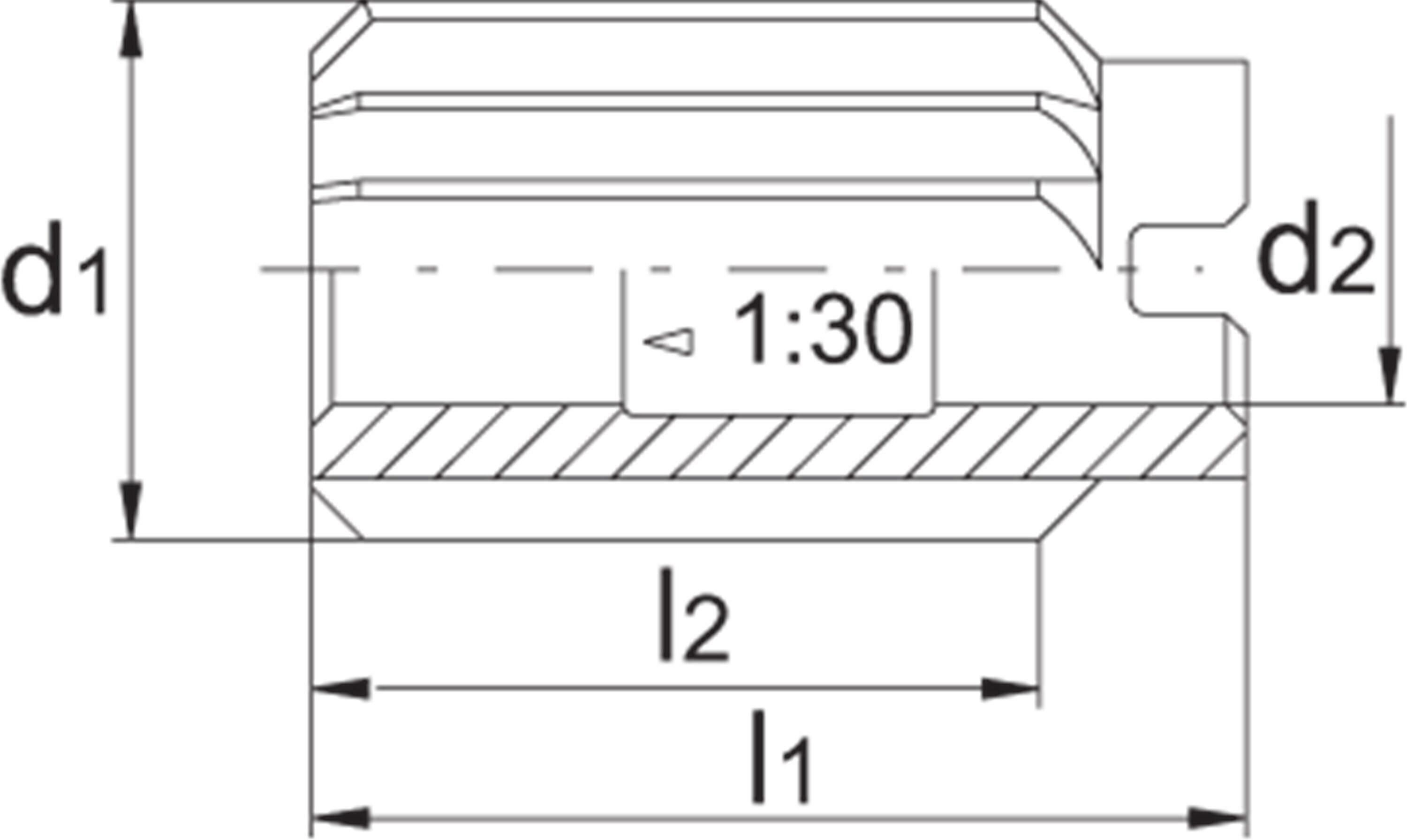 HSS OPSTEEKRUIMER DIN 219-B H7 42 MM - 516504200 - PHANTOM
