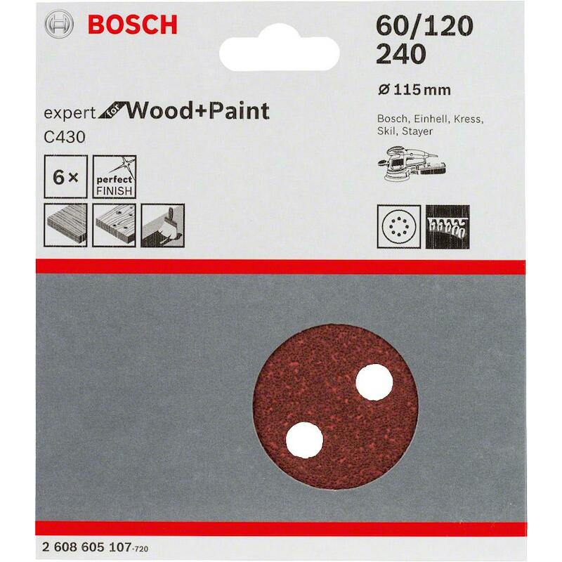 DISQUE ABRASIVE 115MM   8TR.2608605107(6PC)DIVERS