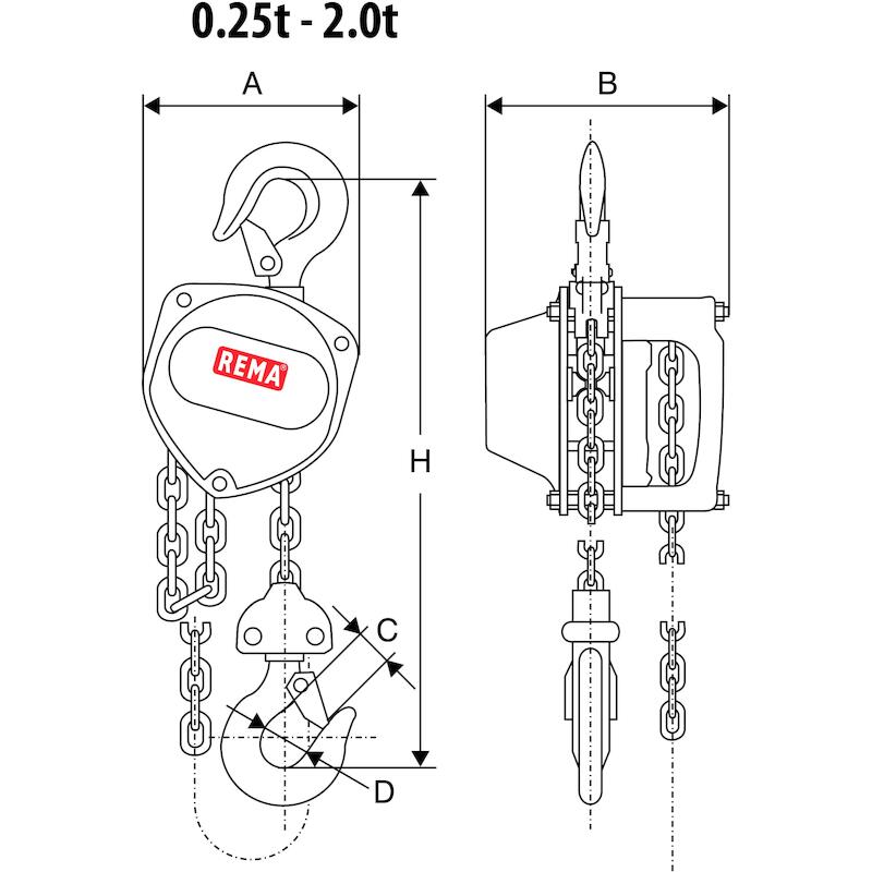 HANDTAKEL 250KG/3M          X-CH              REMA