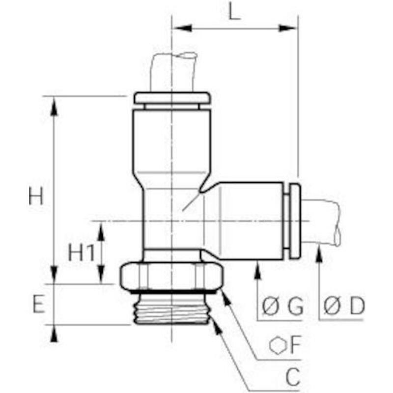 T PIQ.MÂLE HOR.12X3/8"XBSPP 3193 12 17      LEGRIS