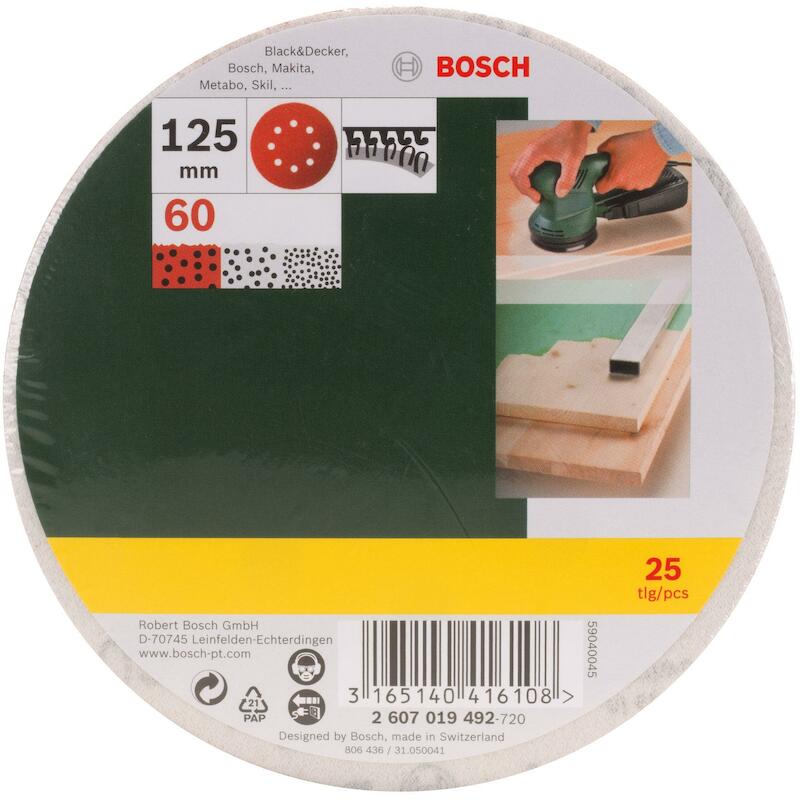 SCHUURSCHIJF 125MM 8G.      2607019492 P60(25ST)