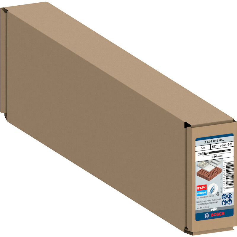 PLATTE BEITEL 250X20 SDS+   2607019052  (5ST)BOSCH