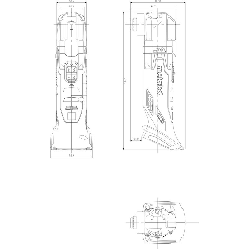 MULTITOOL/ACCU 18V/BODY     MT 18 LTX (METABOX)MET