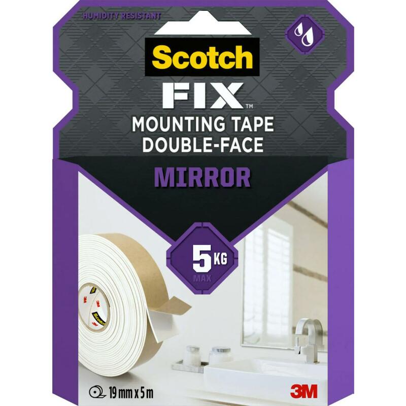 3m - Ruban de montage pour miroirs - Scotch-Fix - 4496W-1950-P - 19 mm x 5 m - 03272940
