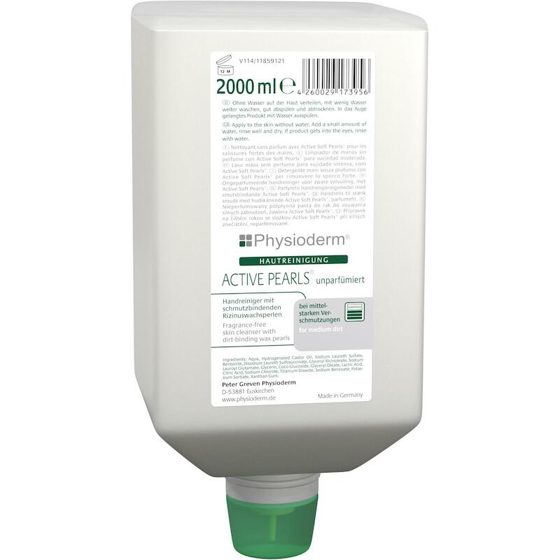 HANDREINIGER SOFTBAG/2000ML ACTIVE PEARLS PHYSIODE