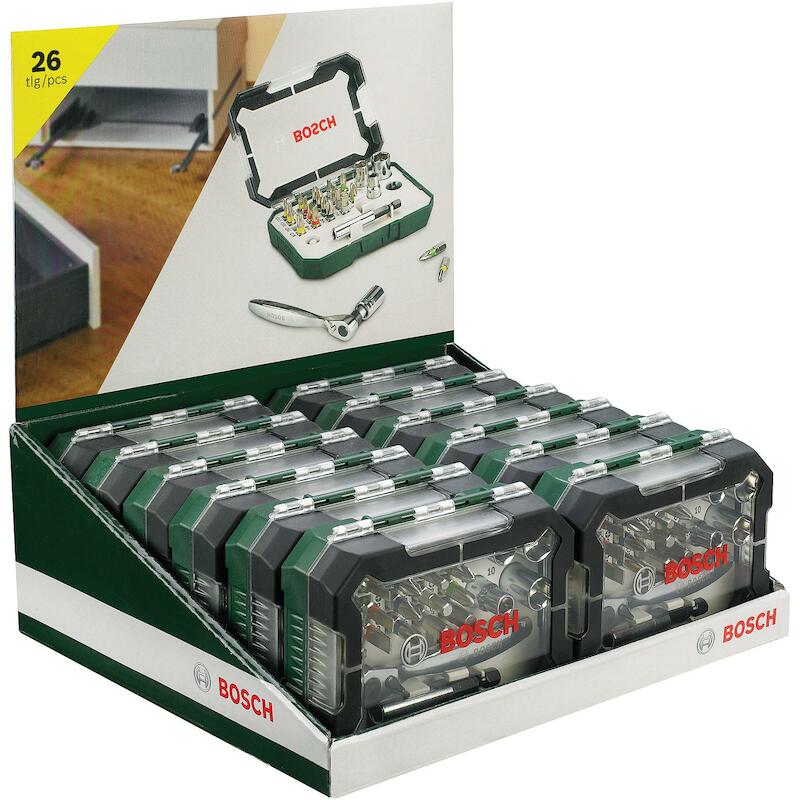 JEU EMBOUTS + CLÉ À CLIQUET 2607017322 (26PC)BOSCH