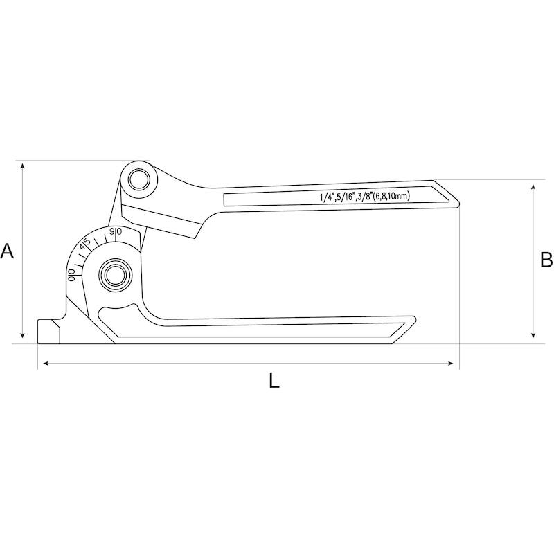 MANDRIN COUDER TUYAUX 90°   1084 250MM       BAHCO
