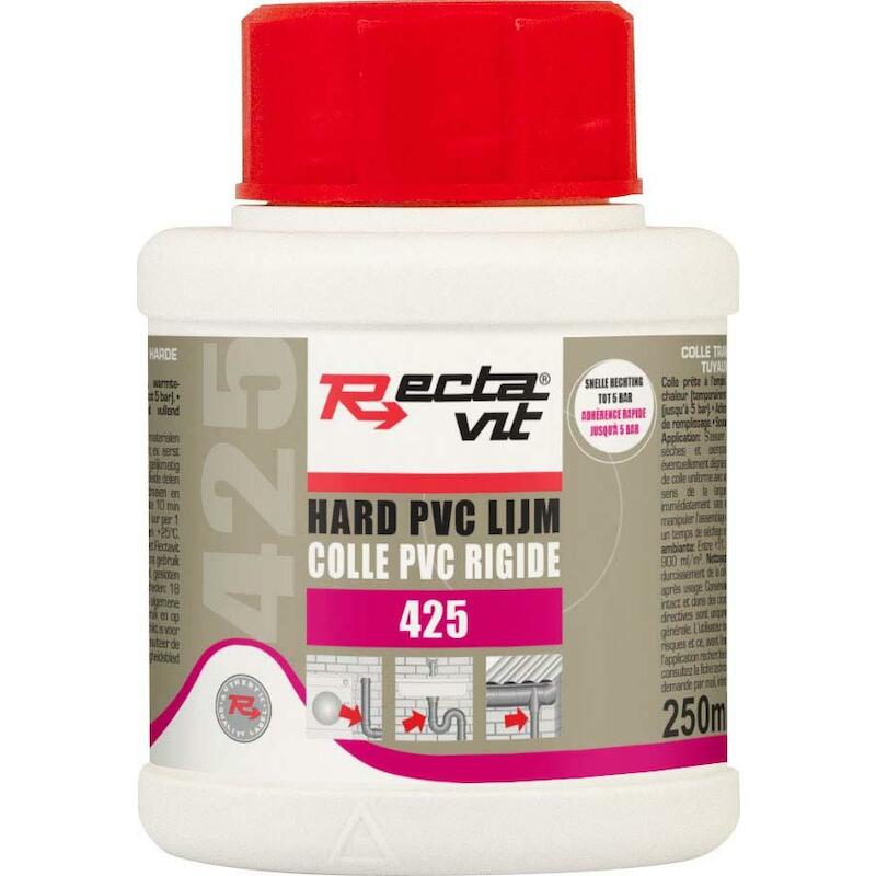 COLLE POUR PVC DUR          425     250ML RECTAVIT