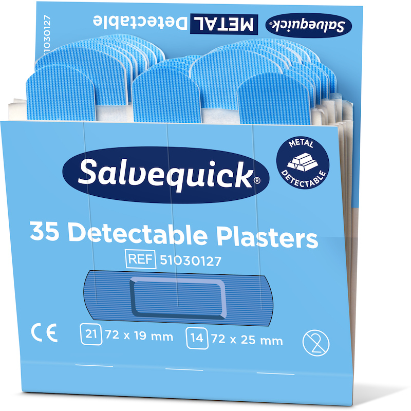 PANSEMENT BLEU DÉTECTABLE   51030127 (6X35PC)SALVE
