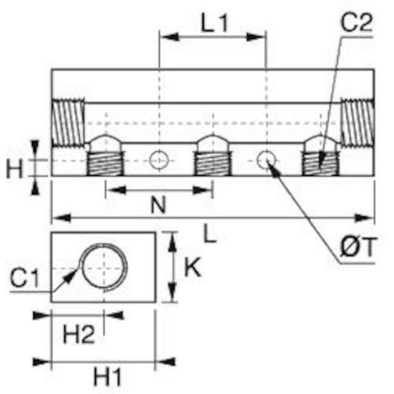 VERDEELBLOK (5)  3/8"X1/4"  3311 13 17 05   LEGRIS