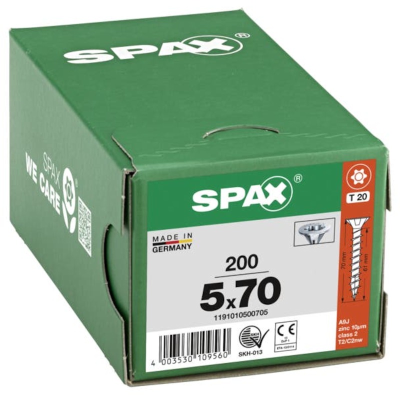 VIS À BOIS AGGLO. VD TORX20 T-STAR+ 5,0X70 - WIROX