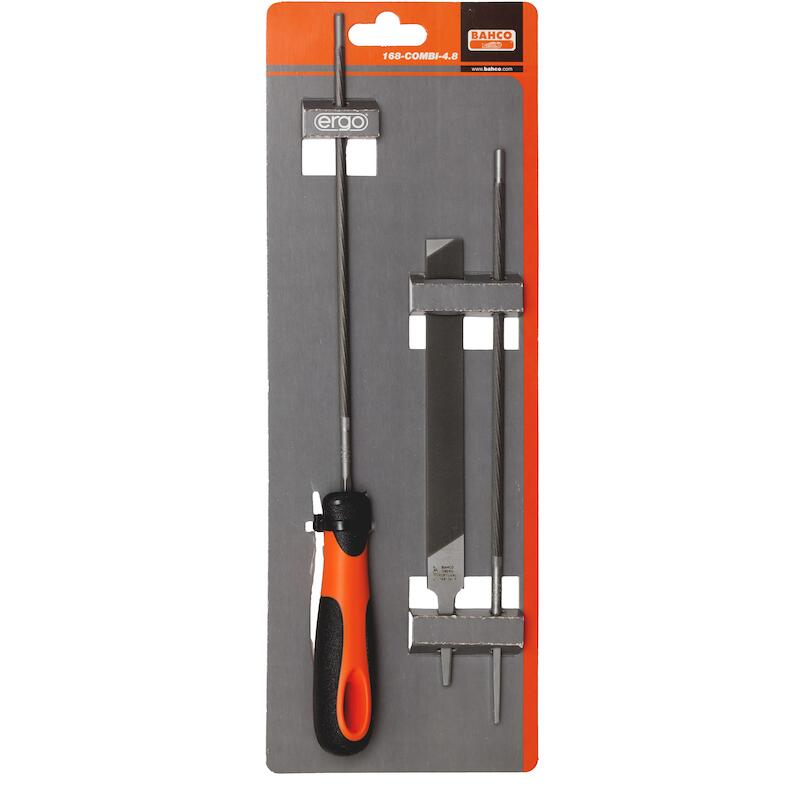 JEU LIMES CHAÎNES TR.200MM  168-COMBI-4.0    BAHCO