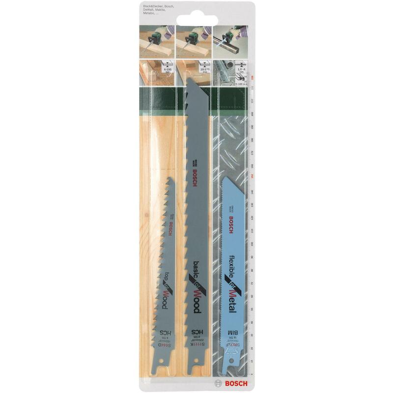 JEU LAMES SCIE SABRE BO/MÉ. 2609256715  (3PC)BOSCH