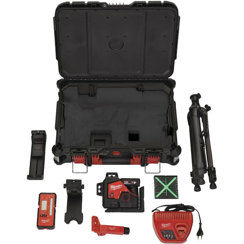 ACCUKRUISLIJNLASER 12V/4AH  M12 3PLKIT-401P MILWAU