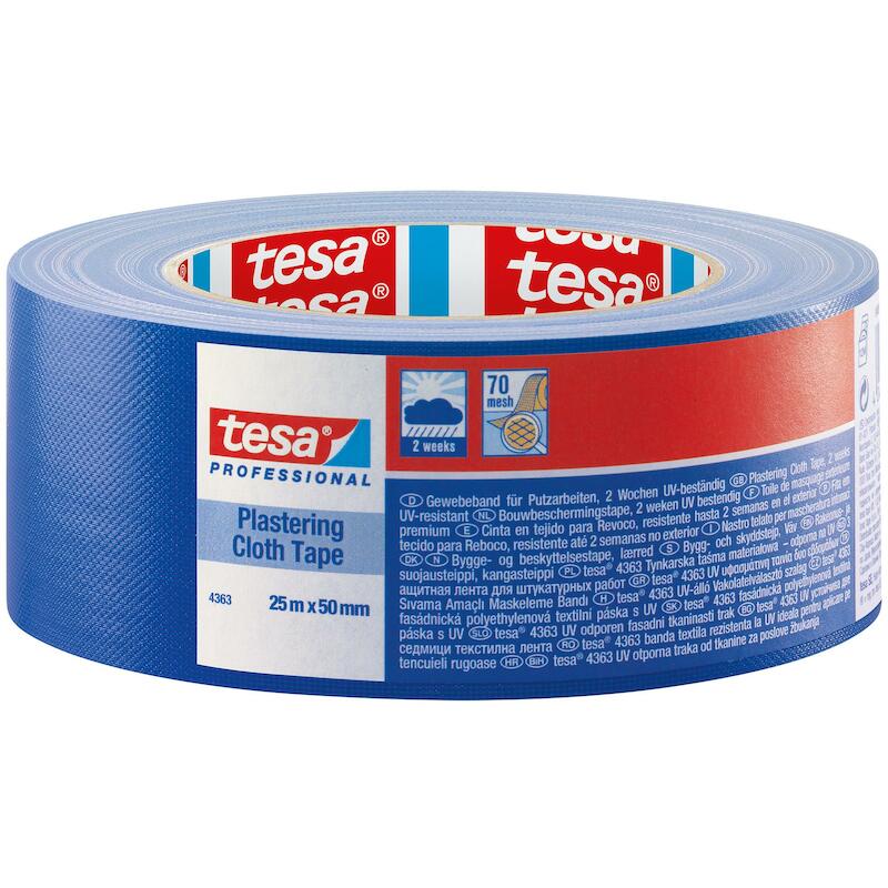 KLEEFBAND - TESA 04363 TESABAND TEXTIEL - DONKERBLAUW 30 MM X 25 M