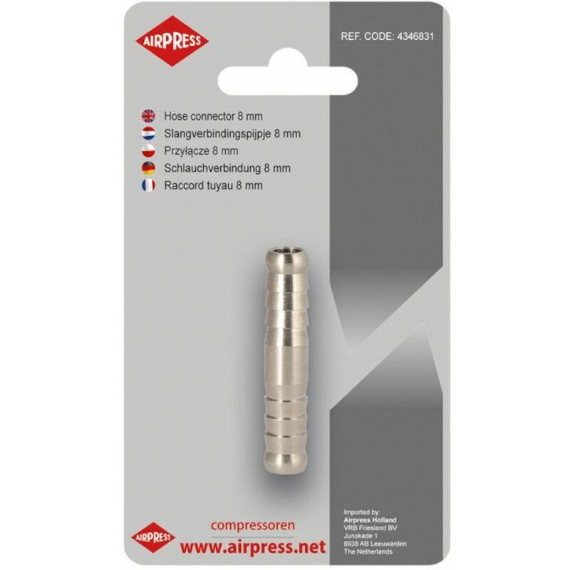 JONCTION TUYAU 8MM          4346831  INOX AIRPRESS