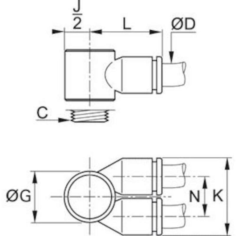 Y-BANJOKOPPELING 6X3/8"     3549 06 17      LEGRIS