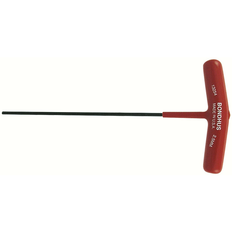 CLÉ MÂLE SIX PANS BONDHUS T-MANCHE 2,5MM