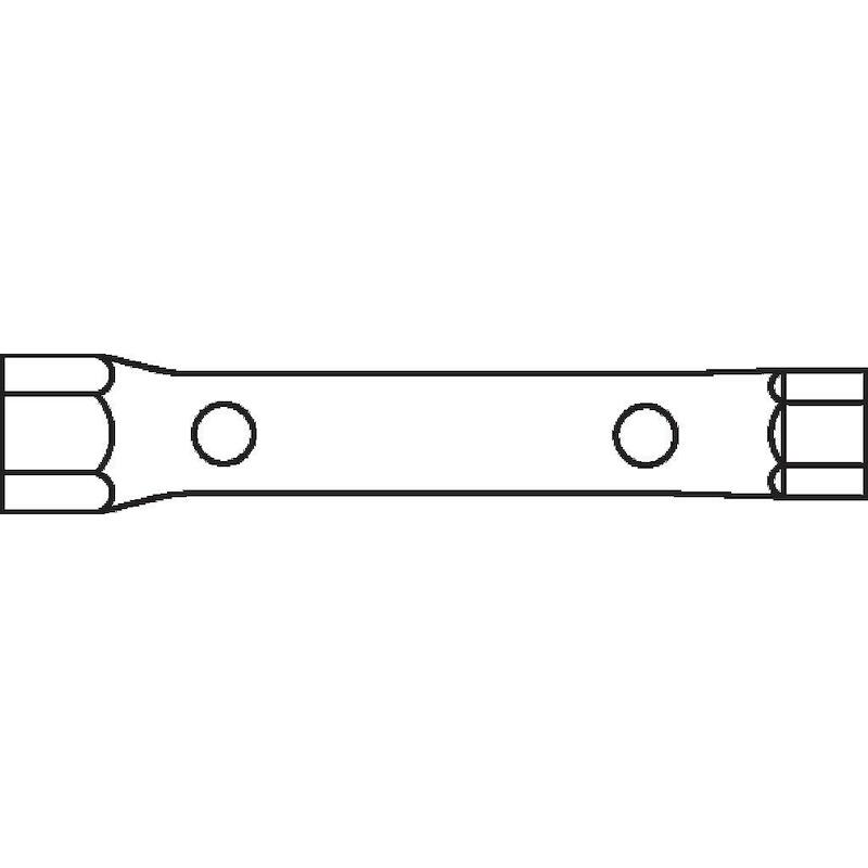 PIJPSLEUTEL RECHT           26 R 10X11 (L=120)GEDO