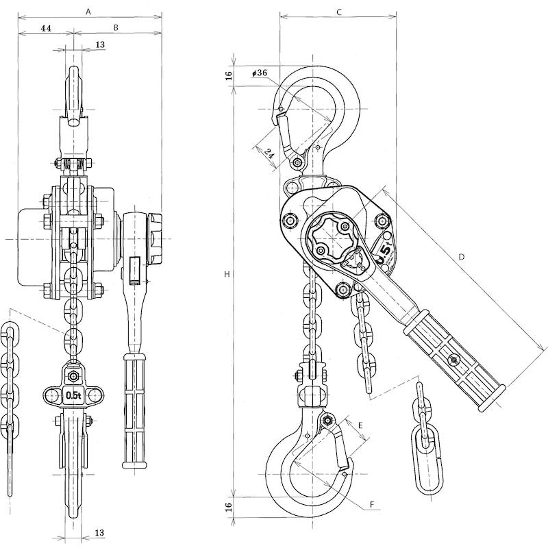RATELTAKEL MINI 500KG/1,5M  YAM               REMA