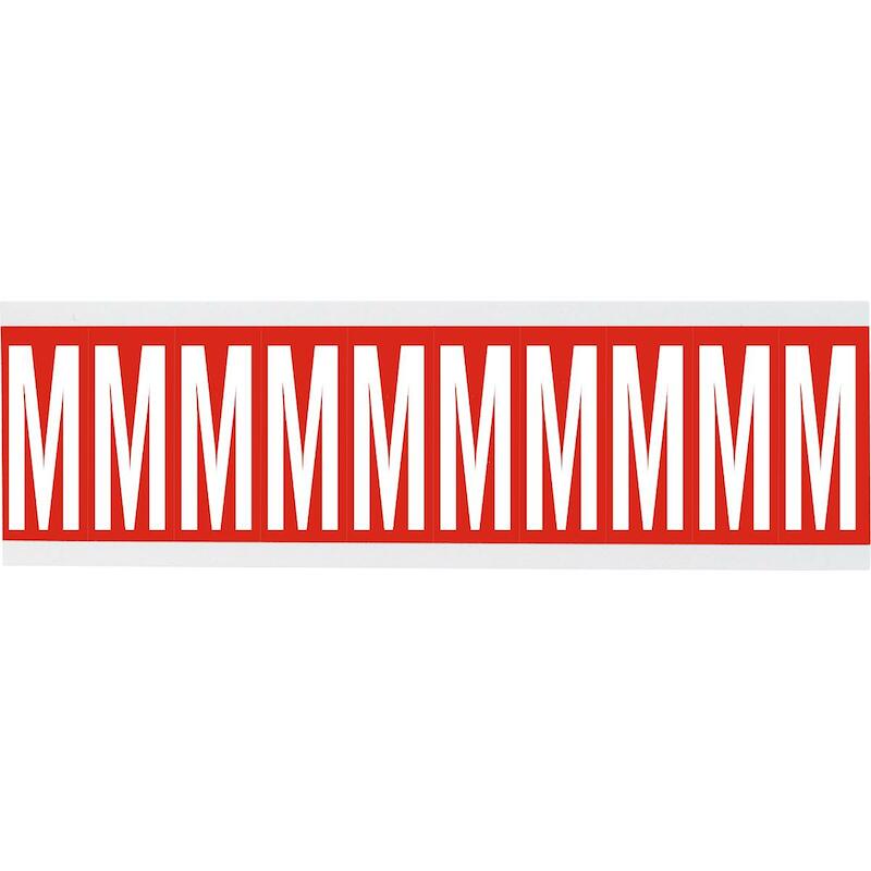 LETTER - BRADY 911942 - 'M' WIT OP ROOD 22X57 MM (250 EA)
