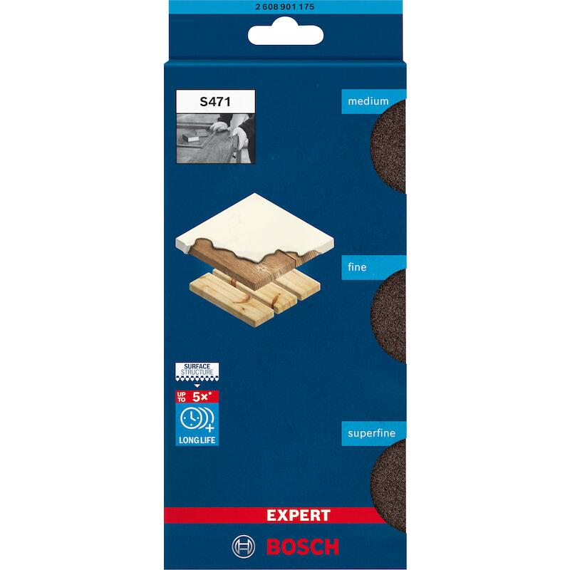 SCHUURSPONZENSET FLAT EDGE  2608901175  (3ST)BOSCH
