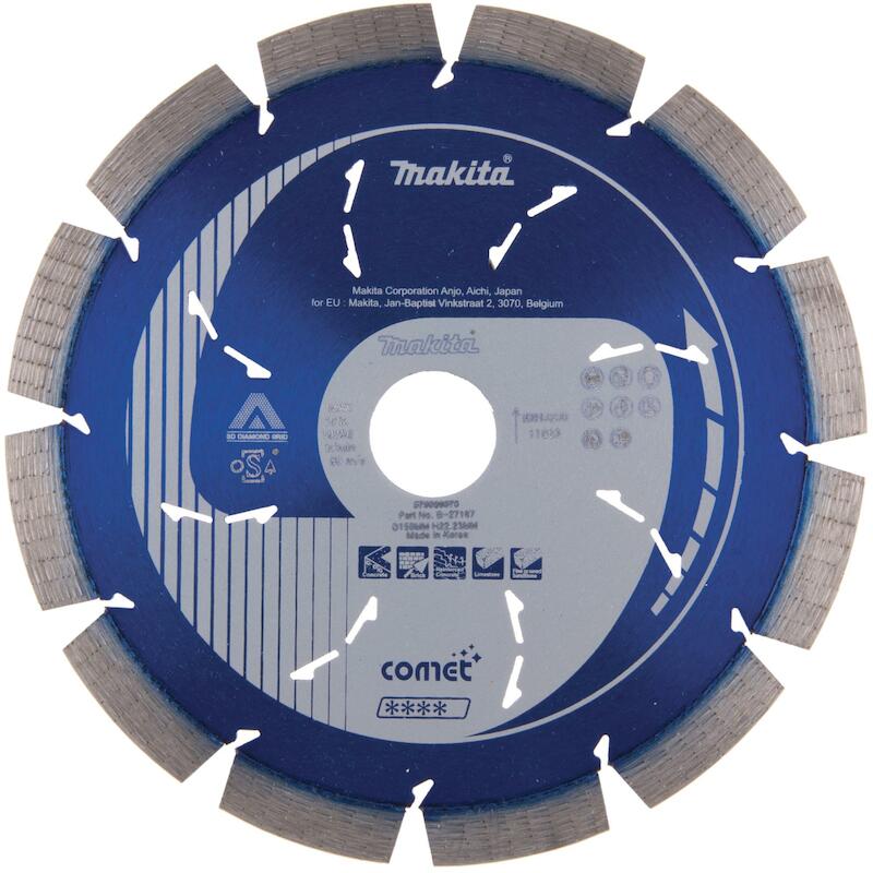 DIAMANTSCHIJF 150 MM, COMET RAPIDE, DROOG EN NAT - B-27187 - MAKITA