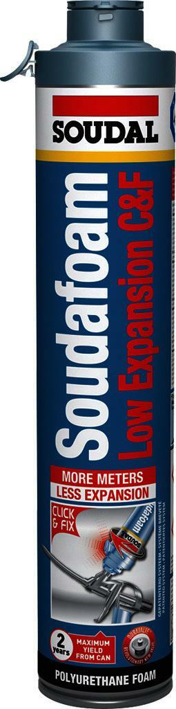 POLYURETHAAN SCHUIM CLICK&FIX - SOUDAL SOUDAFOAM -750 ML