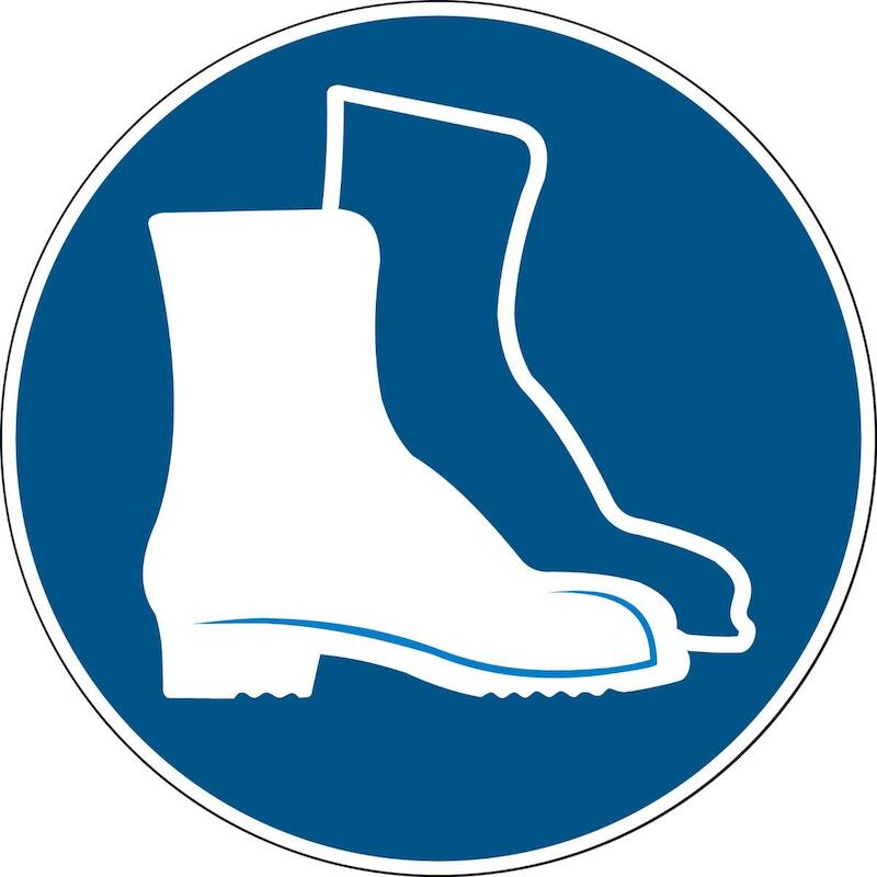 Brady - gebodspictogram - veiligheidsschoenen verplicht - pic 254 - polyester - ø 200 mm - 91219307