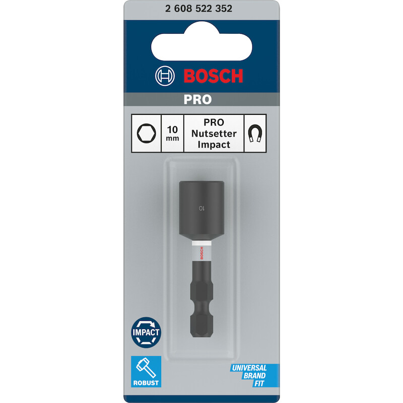 DOPSLEUTEL IMPACT 1/4" 10MM 2608522352 50MM  BOSCH