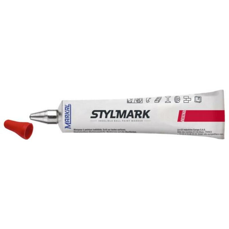 MARQUAGE DE PEINTURE ROUGE  STYLMARK (3MM)  MARKAL