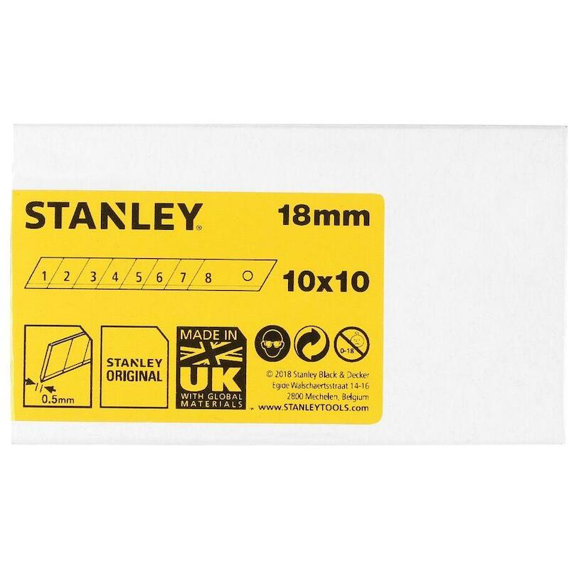 LAMES DE CUTTER (10X10PC)   1-11-301 18MM  STANLEY