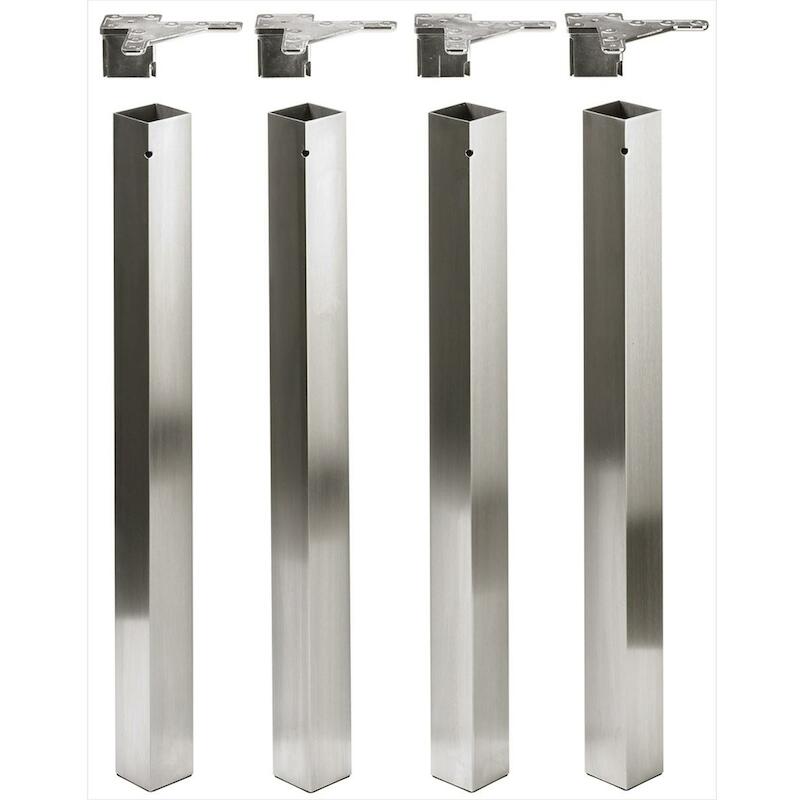 HETTICH 9078541 TAFELPOOT INOX 60X60MM H700MM /SET