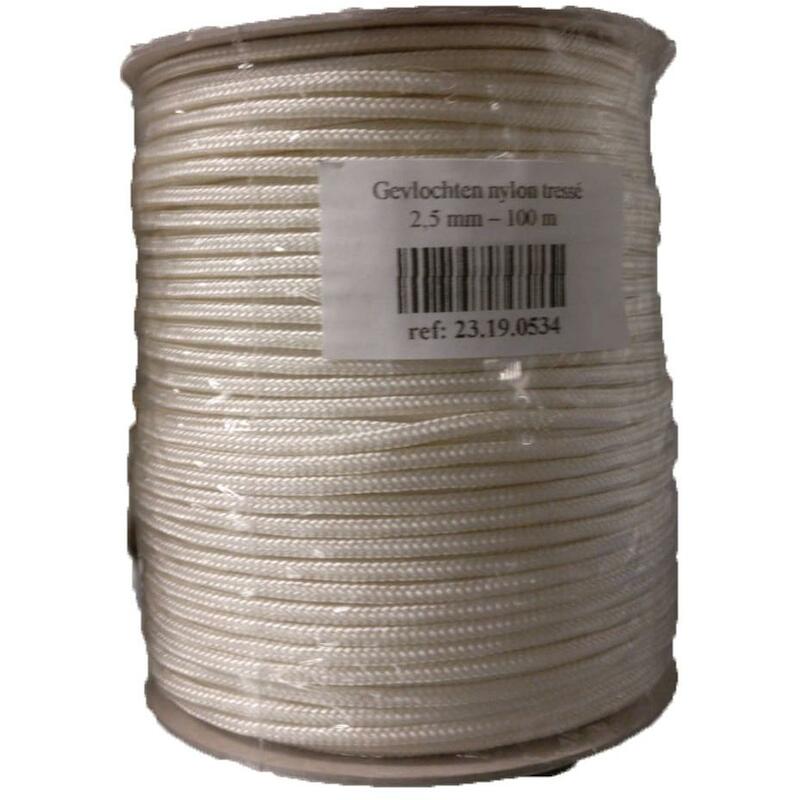 METSERSKOORD NYLON          3,5 MM 100 MTR