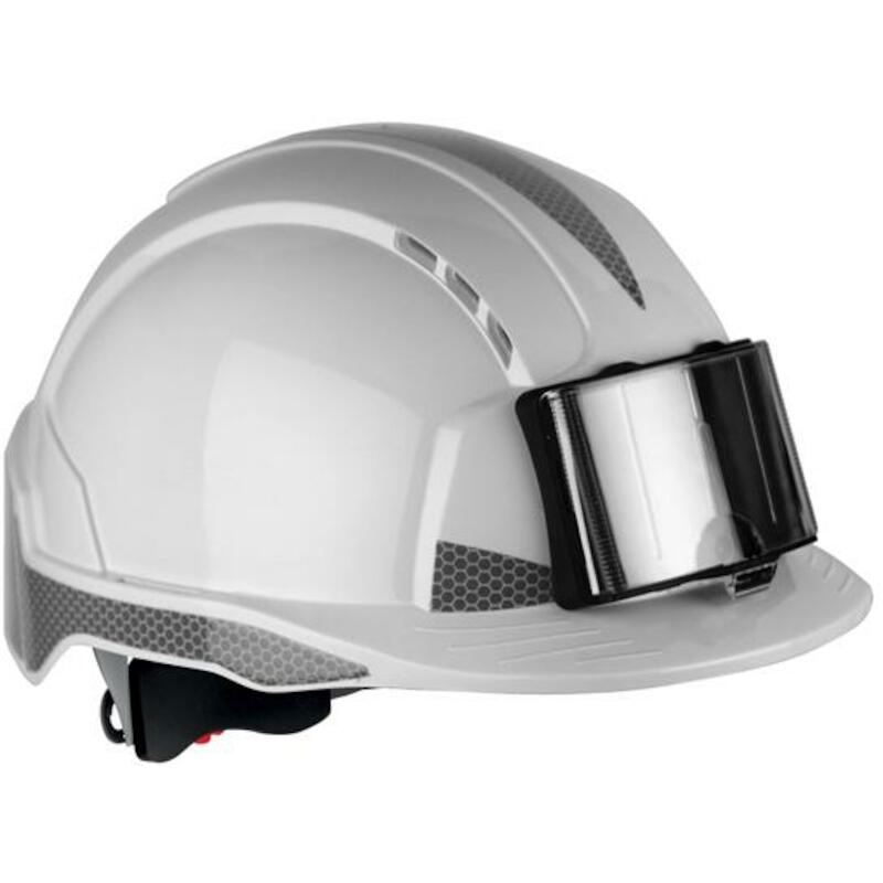 HELM + BADGEHOUDER + REFL.  AJB170-D00-100 WIT JSP