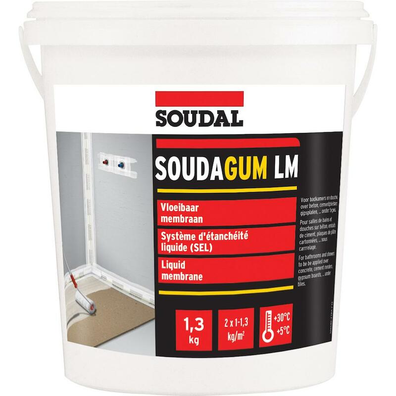 ÉTANCHÉITÉ LIUQUIDE BLANC  SOUDAGUM LM  4KG SOUDAL