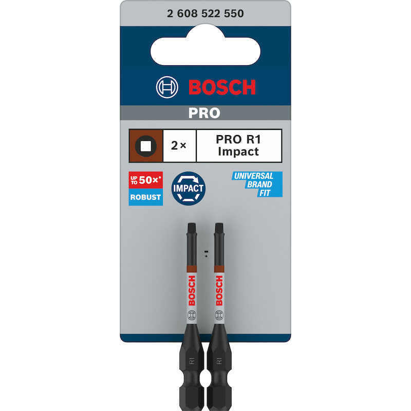 EMBOUT PRO ROBERTSON #1     2608522550 (2PC) BOSCH