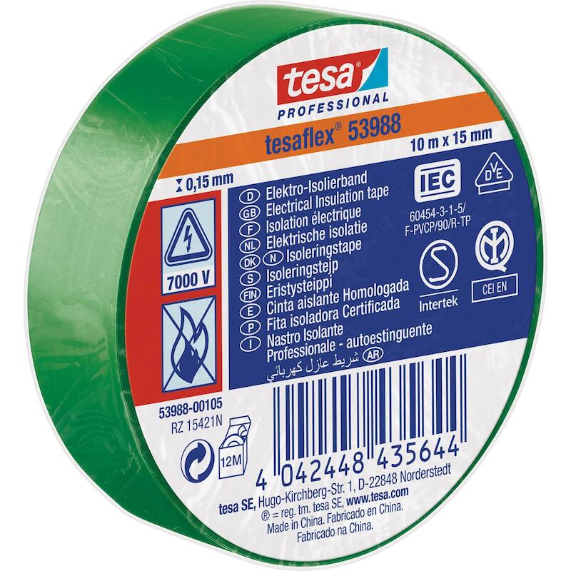 TOILE ISOL.TESAFLEX VERT    53988  19MM X 20M TESA